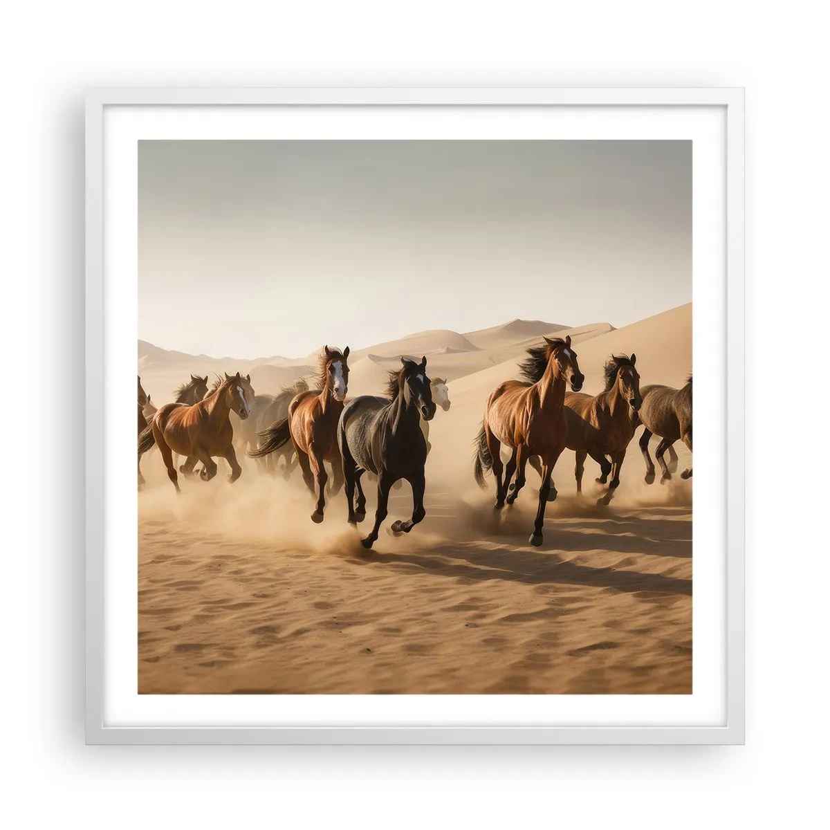 Poster în ramă albă - Liberi ca vântul - 60x60 cm