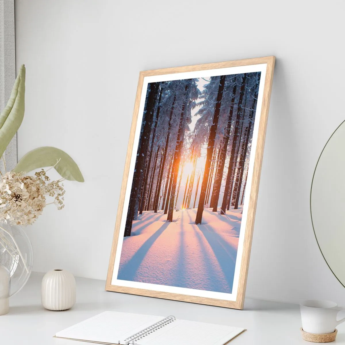 Poster în ramă de stejar deschis - În mod clar în alb și negru - 30x40 cm