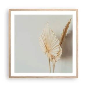 Poster în ramă de stejar deschis - Când este nevoie de ușurare - 60x60 cm