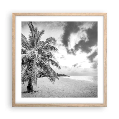 Poster în ramă de stejar deschis - Când tânjești după singurătate... - 50x50 cm