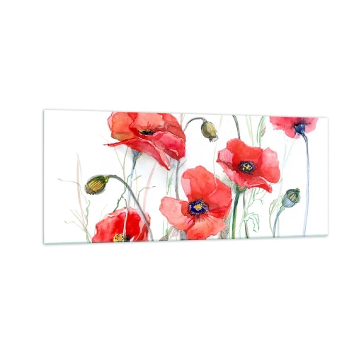 Tablou pe sticlă - Flori poloneze - 100x40 cm