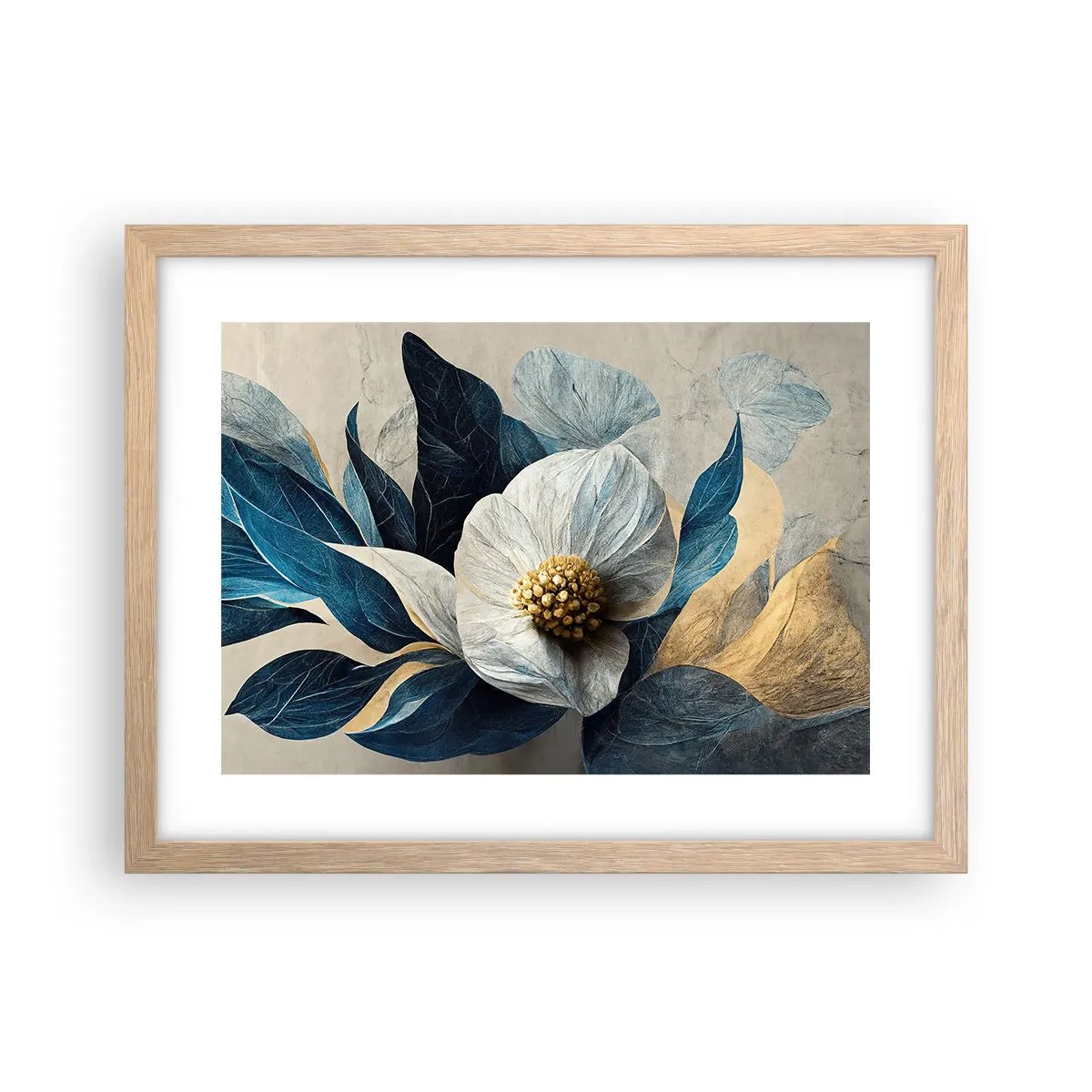 Poster în ramă de stejar deschis - Are o inimă de aur - 40x30 cm