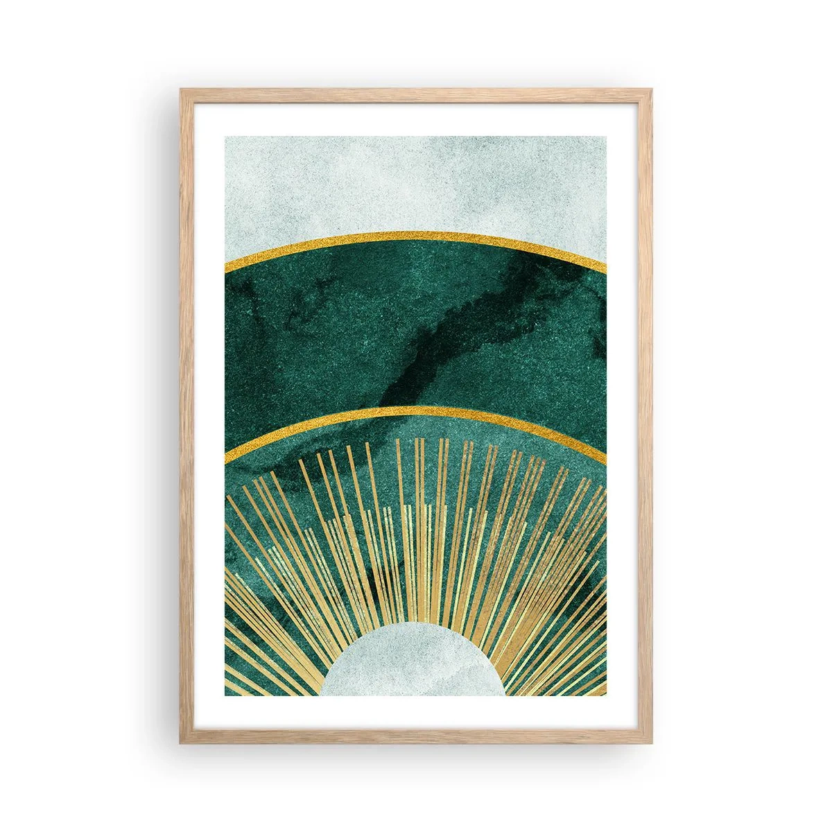 Poster în ramă de stejar deschis - Un alt sistem solar - 50x70 cm