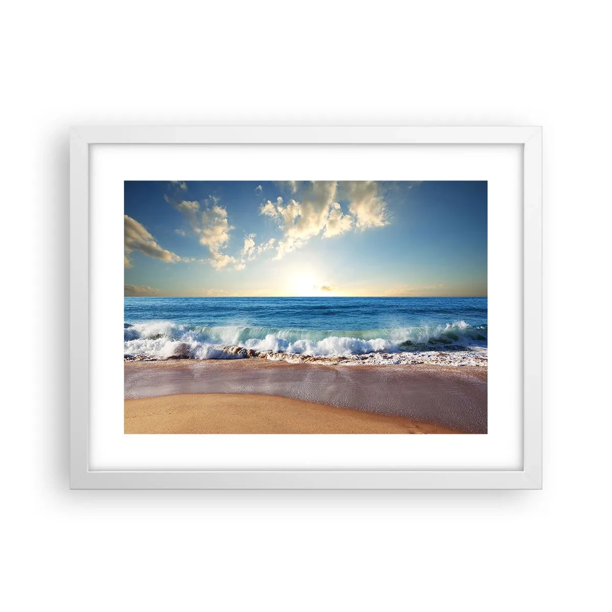 Poster în ramă albă - Mișcare și liniște în același timp - 40x30 cm