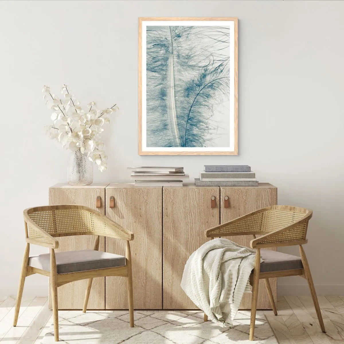 Poster în ramă de stejar deschis - Șoapta naturii - 50x70 cm