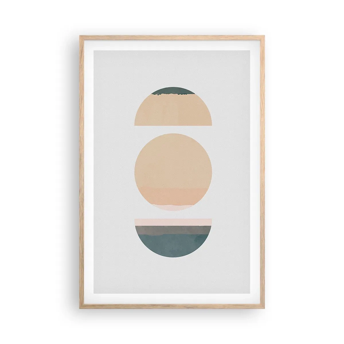 Poster în ramă de stejar deschis - Roată cu roată - 61x91 cm
