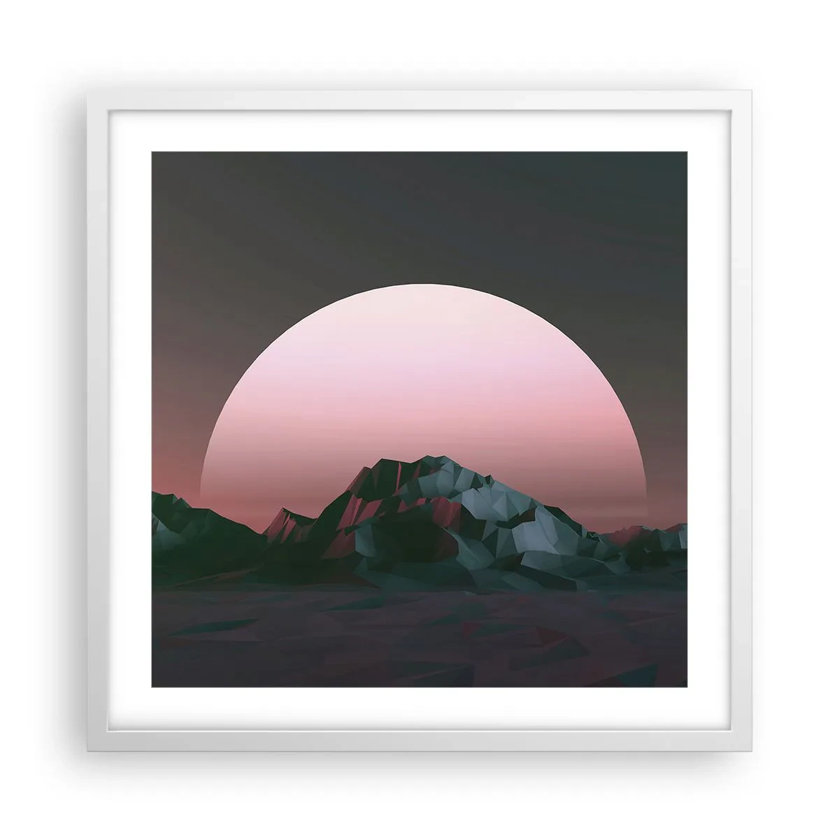 Poster în ramă albă - Într-o galaxie învecinată - 50x50 cm