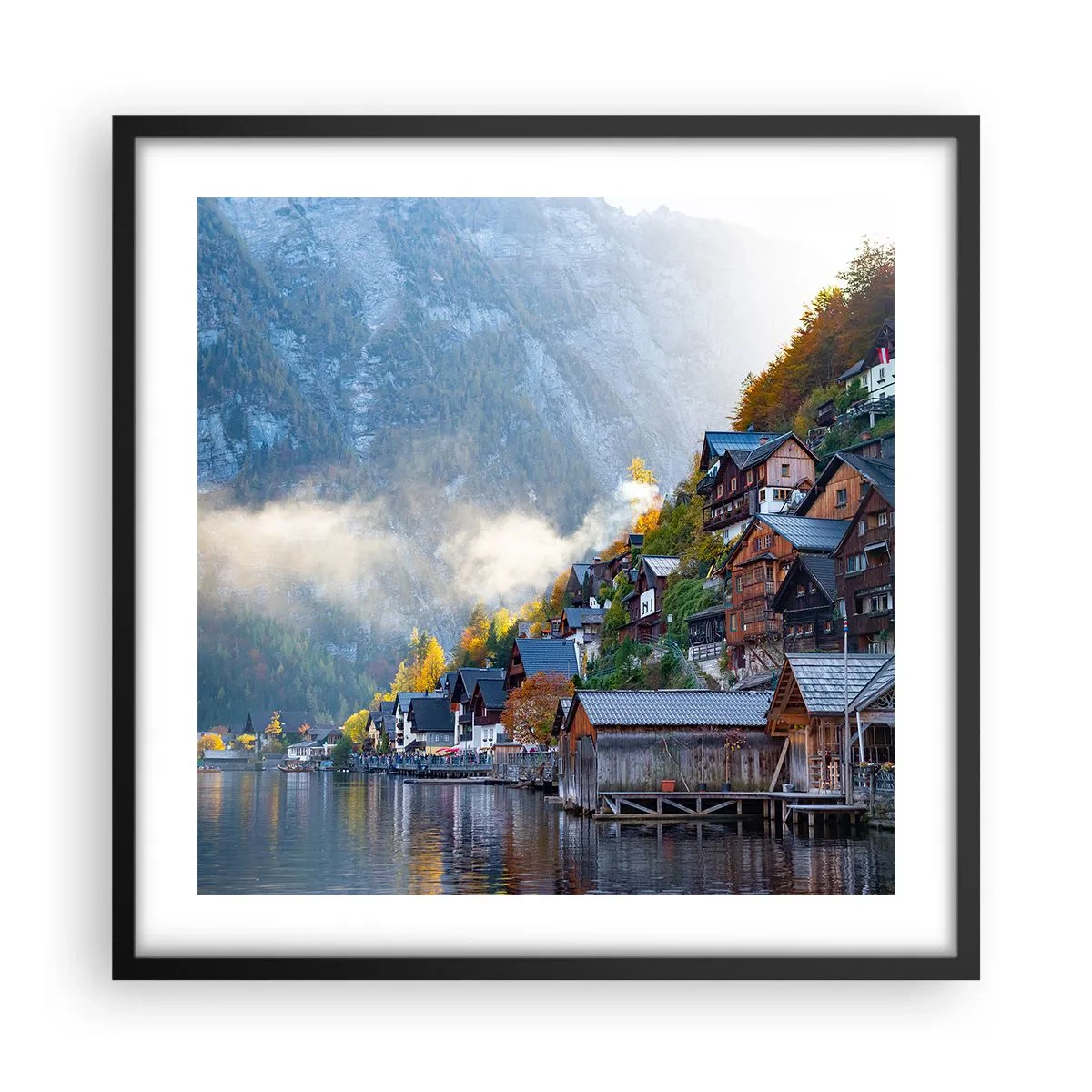 Poster în ramă neagră - Atmosferă alpină - 50x50 cm