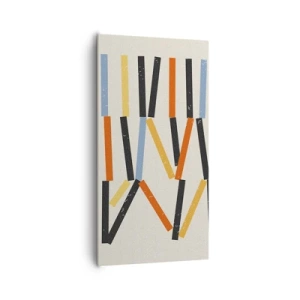 Tablou pe pânză - Compoziție la nivel - 65x120 cm