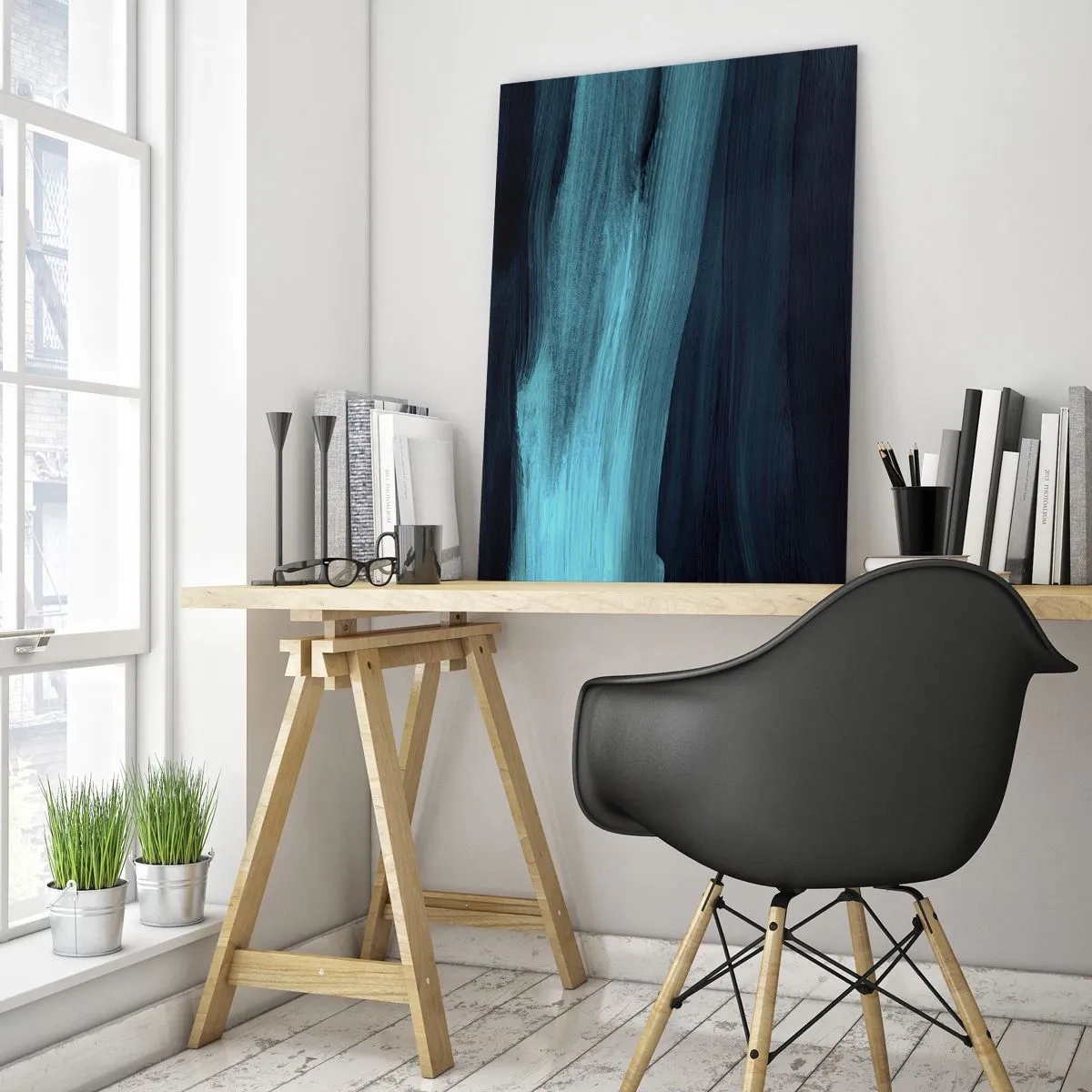 Tablou pe sticlă - Du-te cu fluxul - 50x70 cm