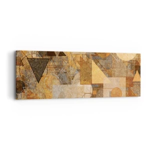 Tablou pe pânză - Studiu cubist de bronz - 90x30 cm