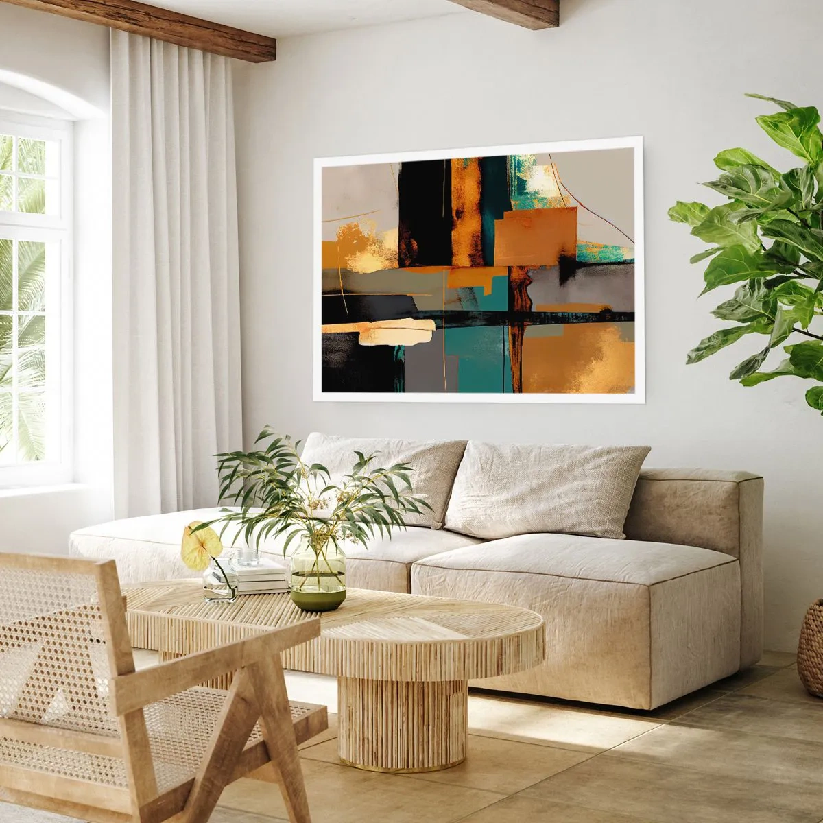 Poster - Abstracția - lumină și umbră - 50x40 cm