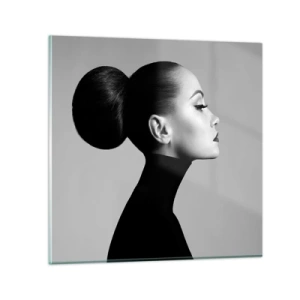 Tablou pe sticlă - Nefertiti contemporană - 30x30 cm