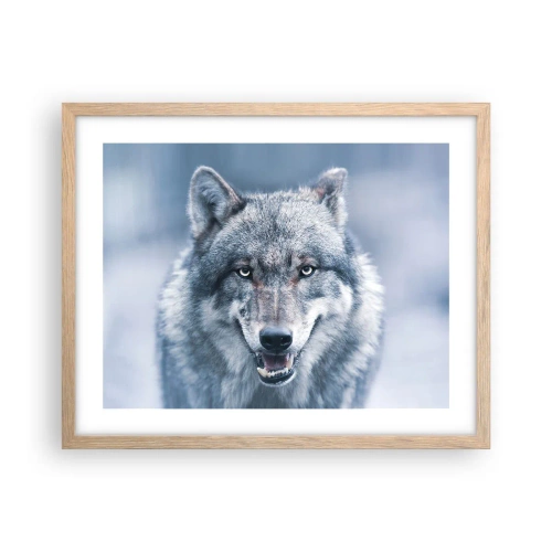 Poster în ramă de stejar deschis - Accepți provocarea? - 50x40 cm