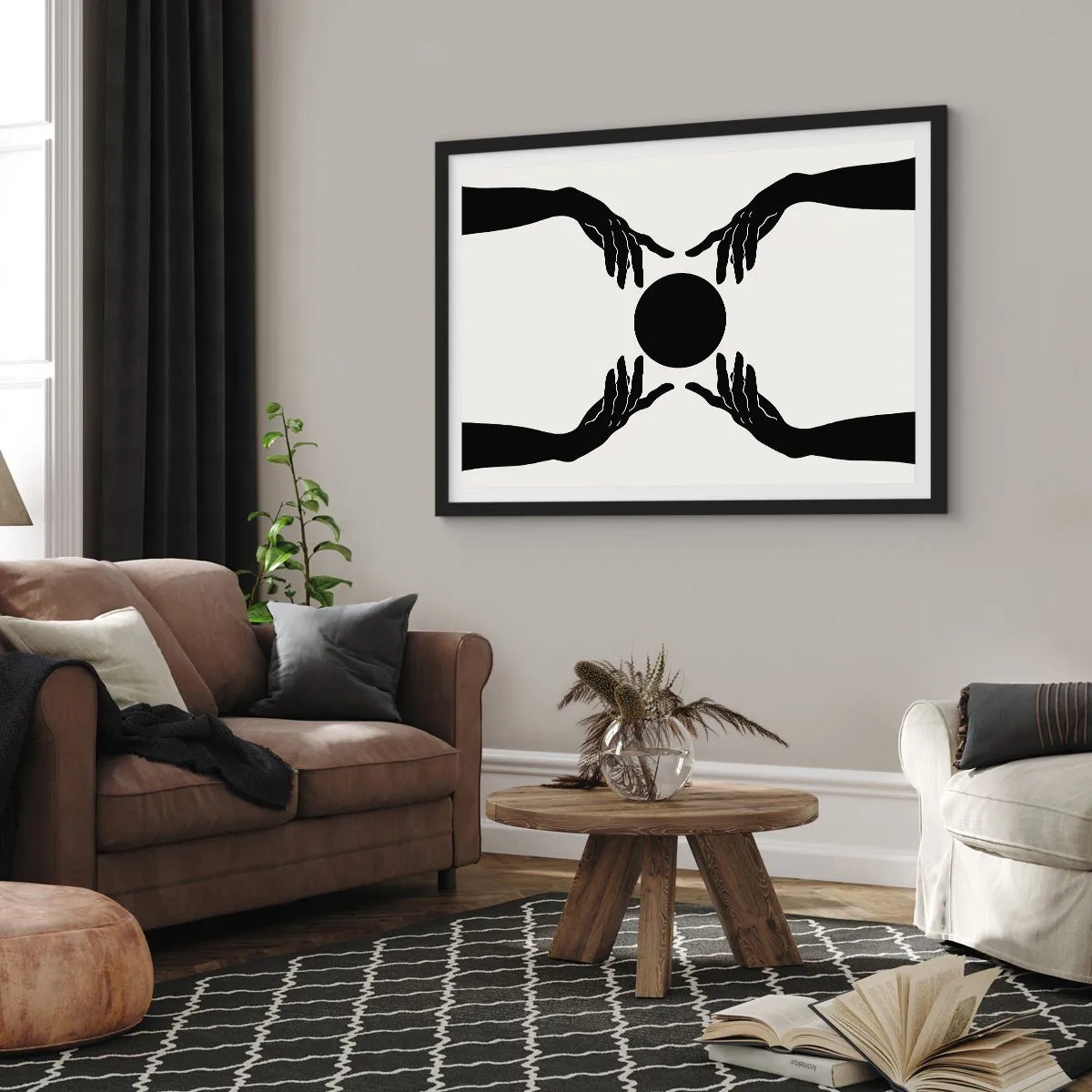 Poster în ramă neagră - Semnul secret - 100x70 cm