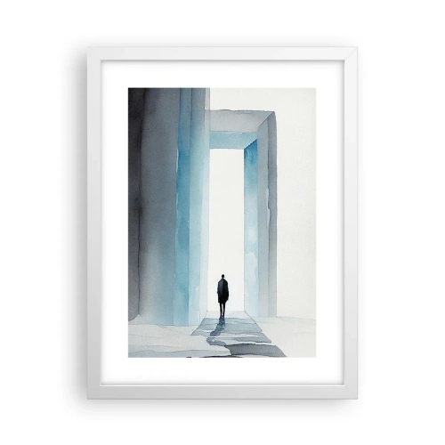 Poster în ramă albă - Trăiește fără limite - 30x40 cm