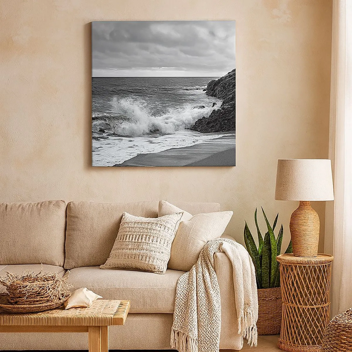 Tablou pe pânză - În fluxuri de lumină - 30x30 cm