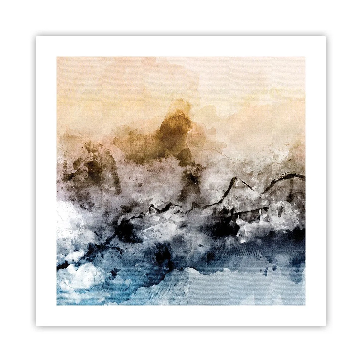 Poster - Scufundate într-un vârtej de ceață - 50x50 cm