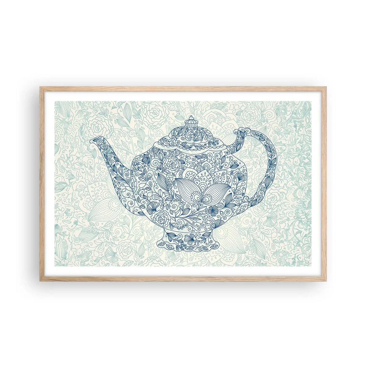 Poster în ramă de stejar deschis - Farmecul ceaiului - 91x61 cm