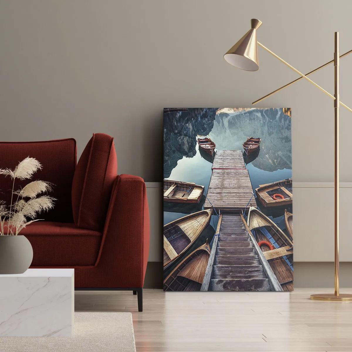 Tablou pe pânză - Așteptând în port - 50x70 cm