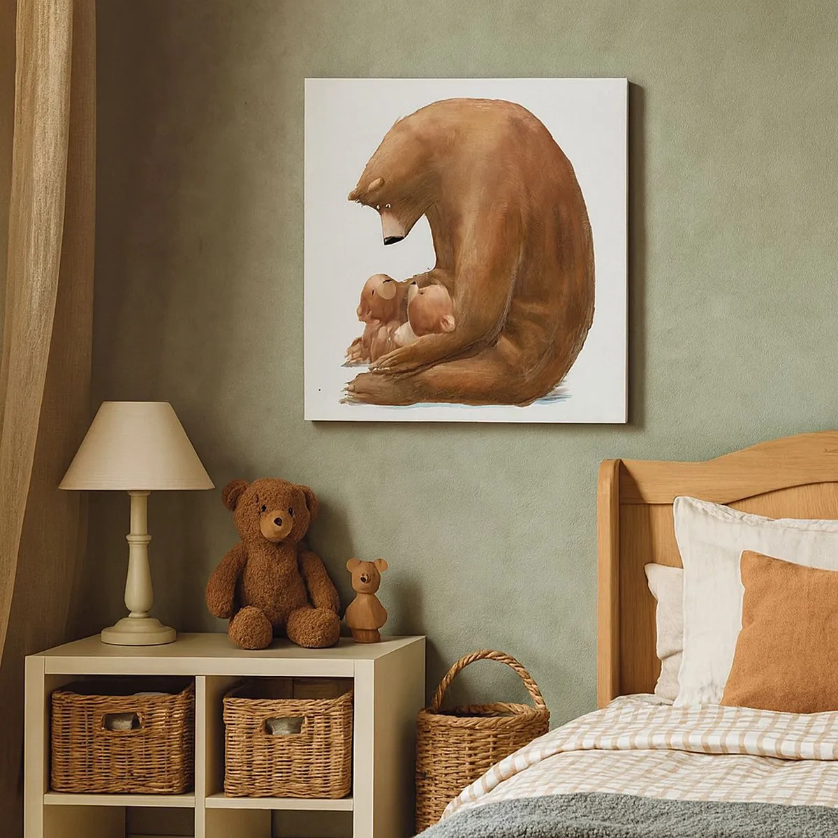 Tablou pe pânză - Vise plăcute, copii - 30x30 cm