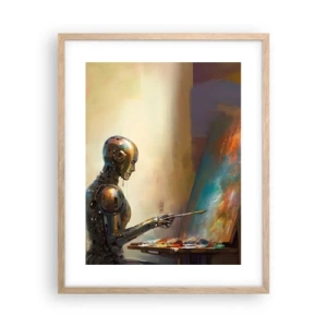 Poster în ramă de stejar deschis - Arta viitorului - 40x50 cm