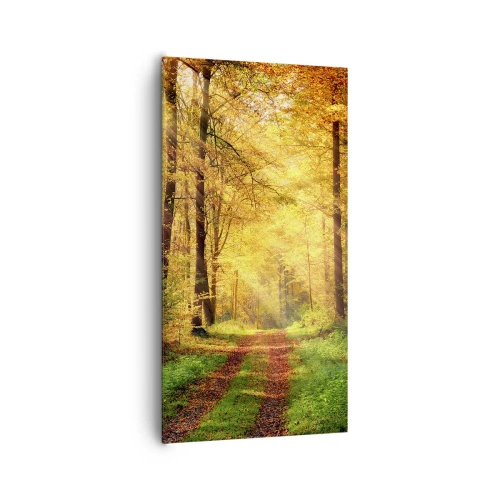 Tablou pe pânză - Tăcere de aur de pădure - 65x120 cm