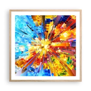 Poster în ramă de stejar deschis - In medias res - 60x60 cm