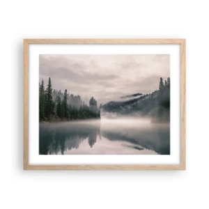 Poster în ramă de stejar deschis - În reverie, în ceață - 50x40 cm