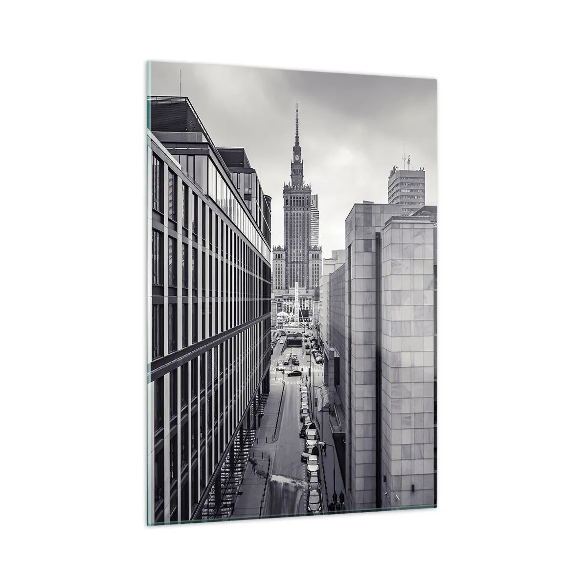 Tablou pe sticlă - Vale citadină din Varșovia - 50x70 cm