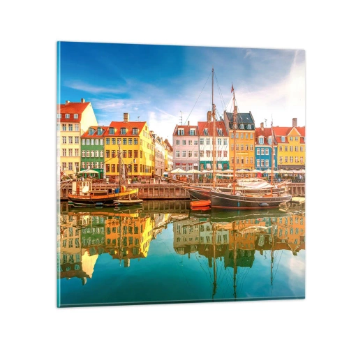 Tablou pe sticlă - Spre o apă netedă ca o oglindă - 70x70 cm