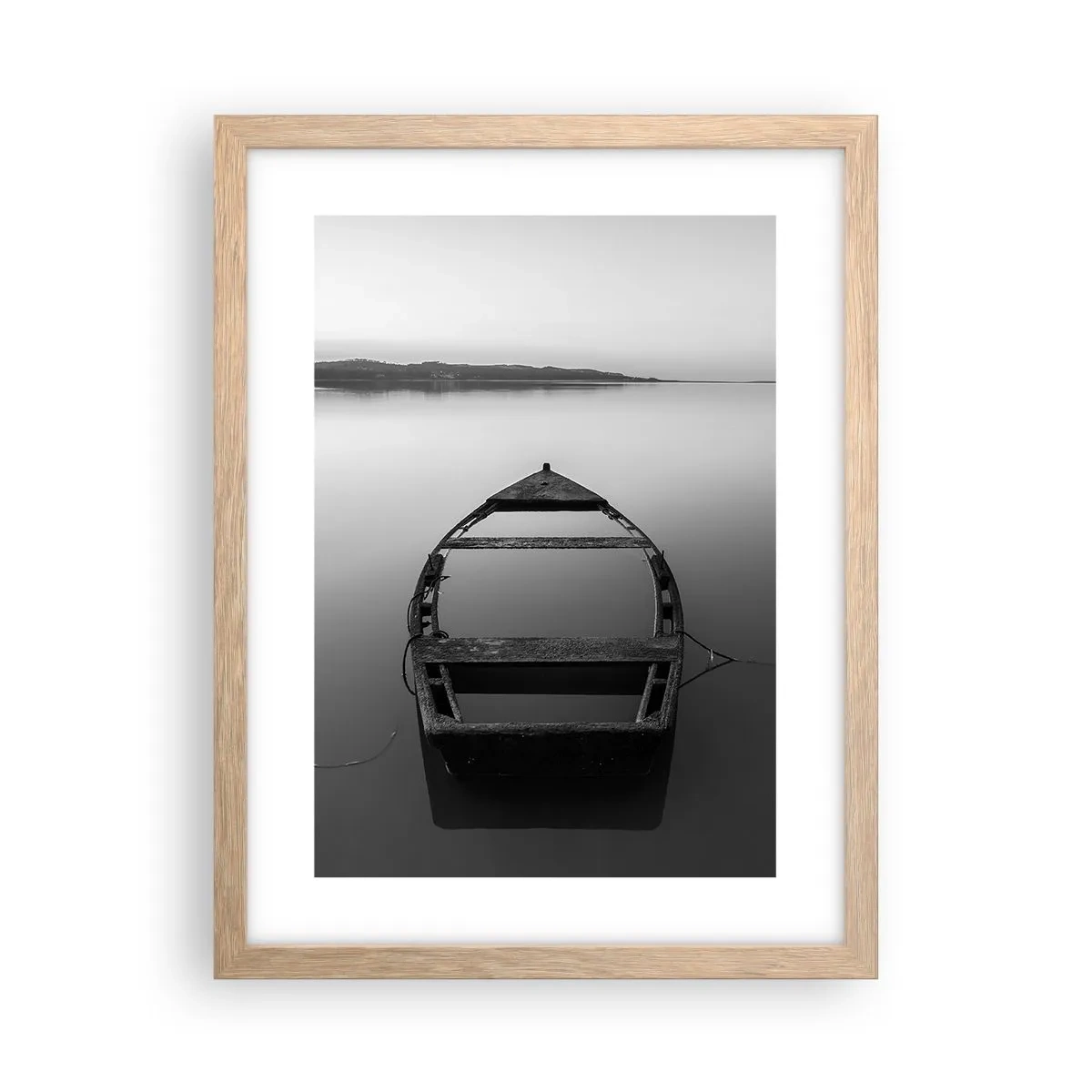 Poster în ramă de stejar deschis - Dor și melancolie - 30x40 cm