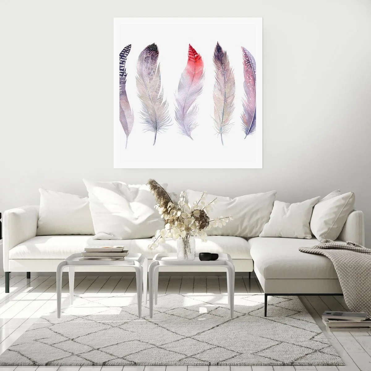 Poster - Delicate ca o ceață multicoloră - 50x50 cm