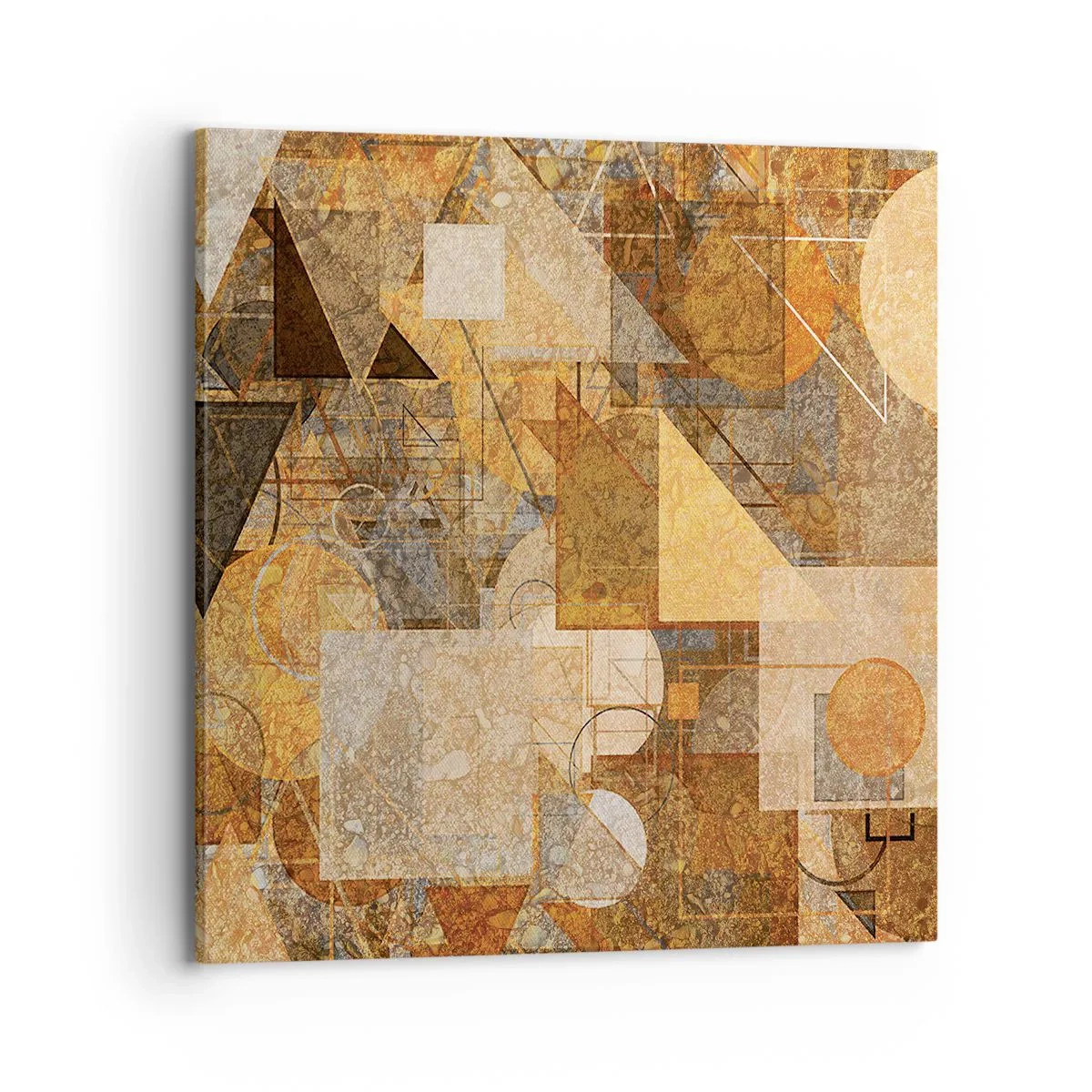 Tablou pe pânză - Studiu cubist de bronz - 70x70 cm