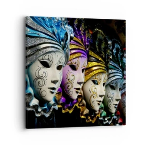 Tablou pe pânză - Mister în aur și argint - 30x30 cm