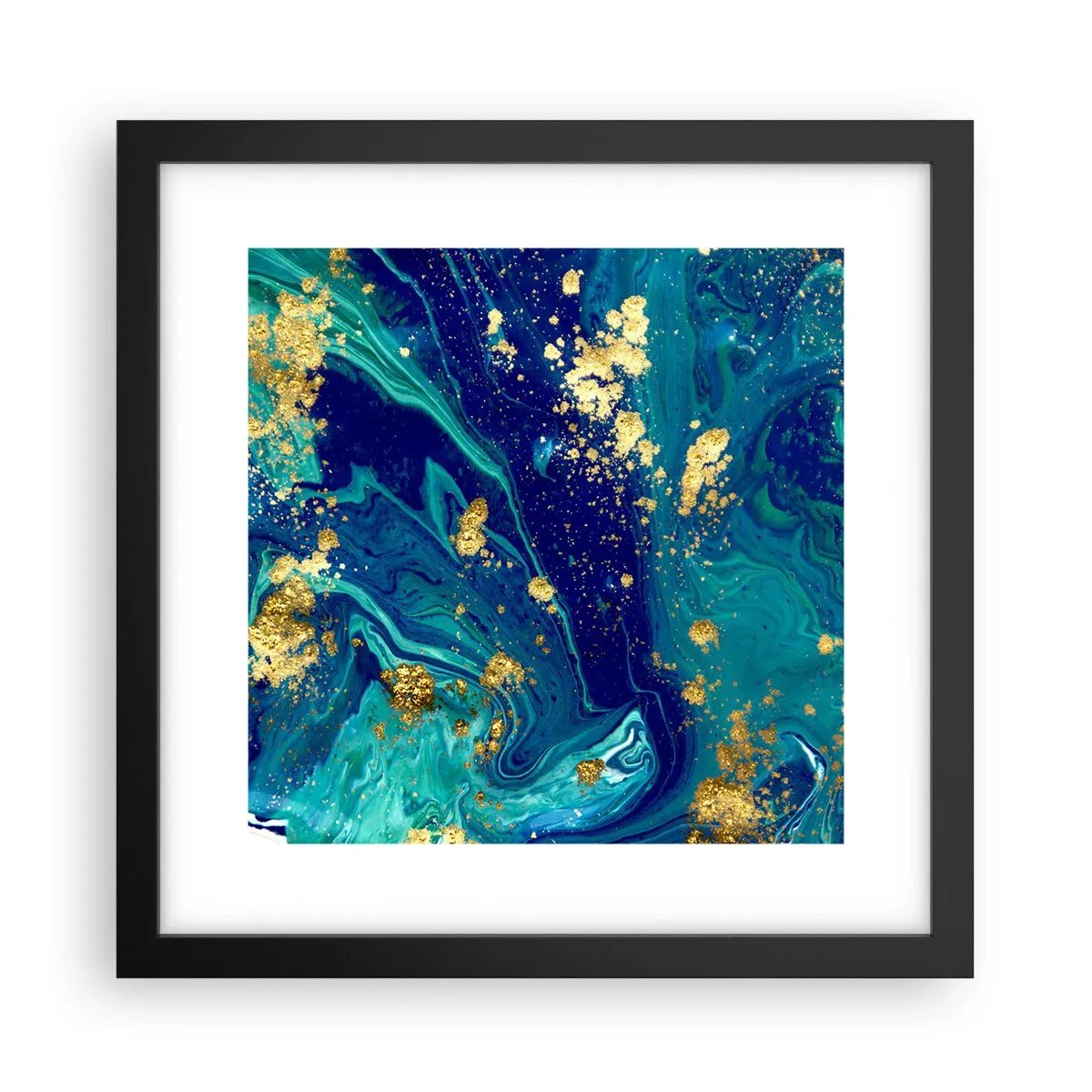 Poster în ramă neagră - Petale de soare - 30x30 cm