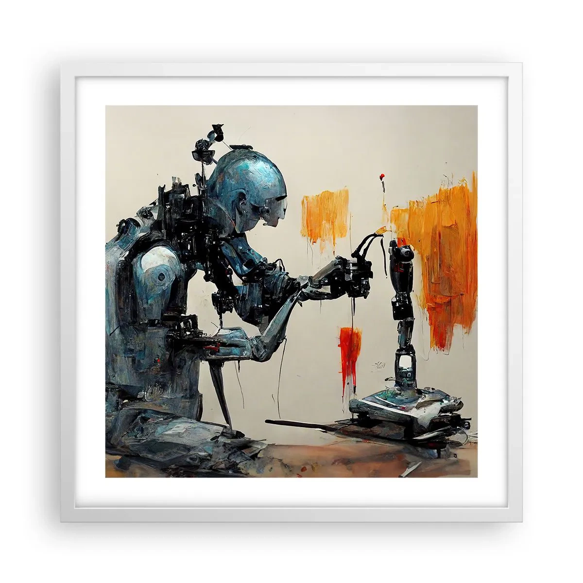 Poster în ramă albă - Vine ziua de mâine..... - 50x50 cm