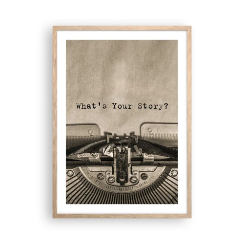 Poster în ramă de stejar deschis - Spune-mi - 50x70 cm