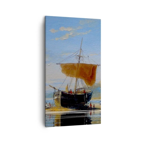 Tablou pe pânză - Apă, pământ, aer - 45x80 cm