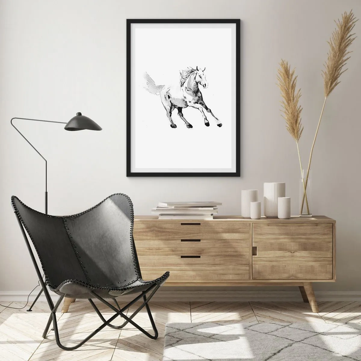 Poster în ramă neagră - Suflet neîmblânzit - 30x40 cm