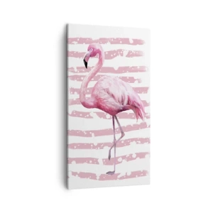 Tablou pe pânză - Cu demnitate, chiar dacă în roz - 45x80 cm