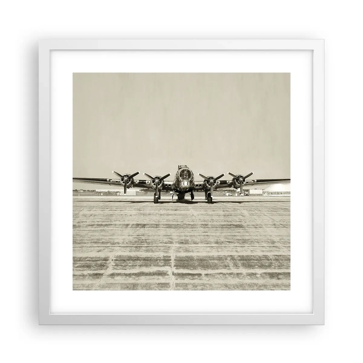 Poster în ramă albă - Pregătit, ca întotdeauna - 40x40 cm