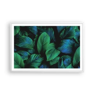 Poster în ramă albă - Traficul verde - 91x61 cm