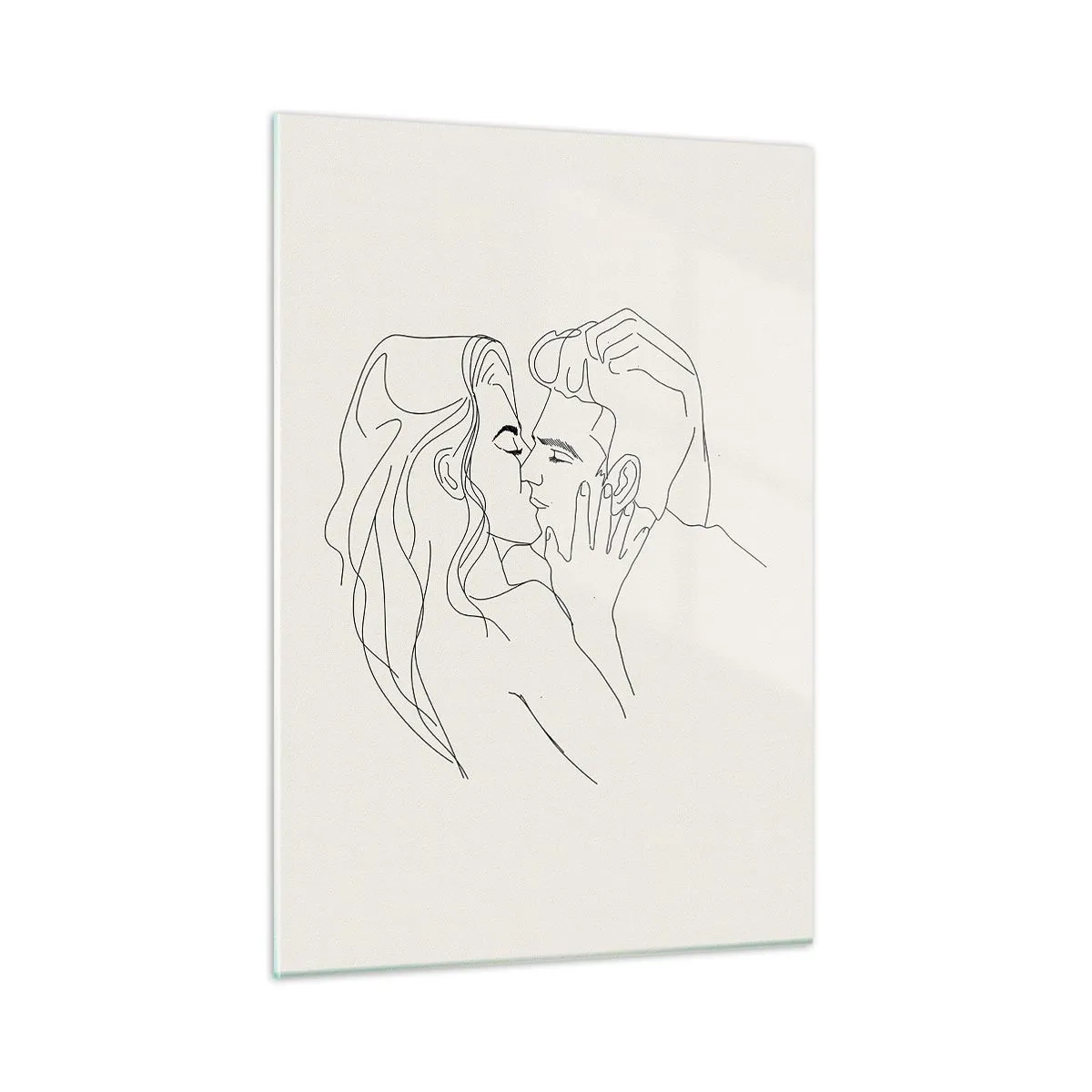 Tablou pe sticlă - Încurcați în sentimente - 50x70 cm