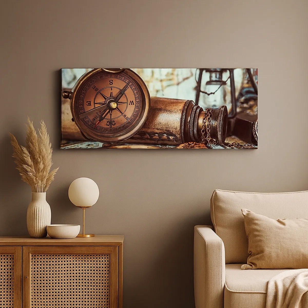 Tablou pe pânză - Te așteaptă o aventură cu pirați în Caraibe - 30x30 cm