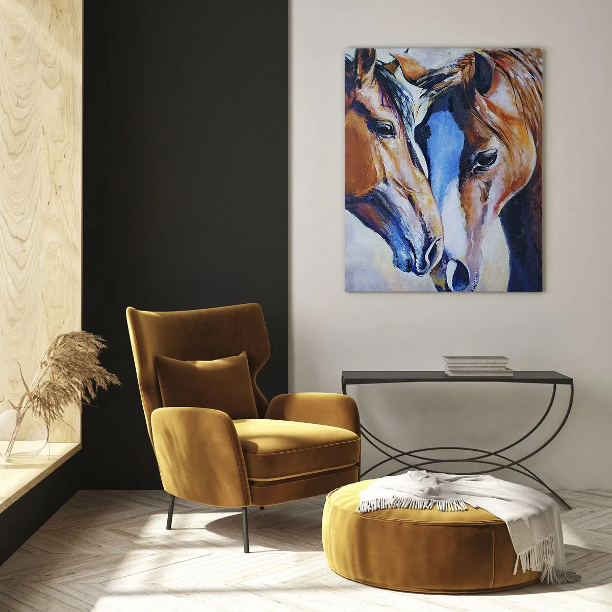 Tablou pe sticlă - Două suflete apropiate - 70x100 cm