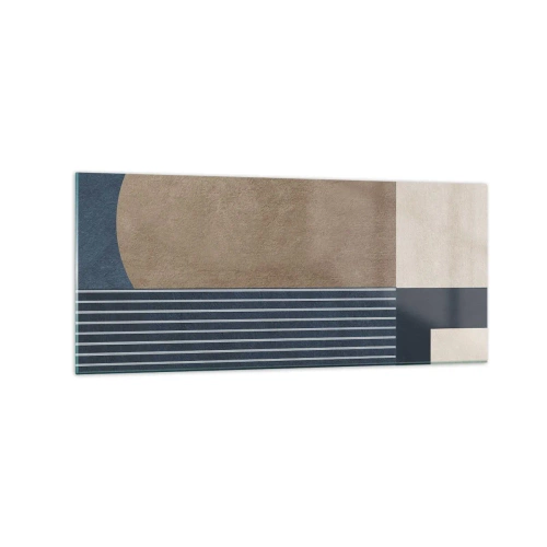 Tablou pe sticlă - Compoziție de simplitate și rotunjime - 120x50 cm