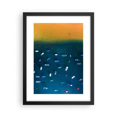 Poster în ramă neagră - Joc de vacanță - 30x40 cm