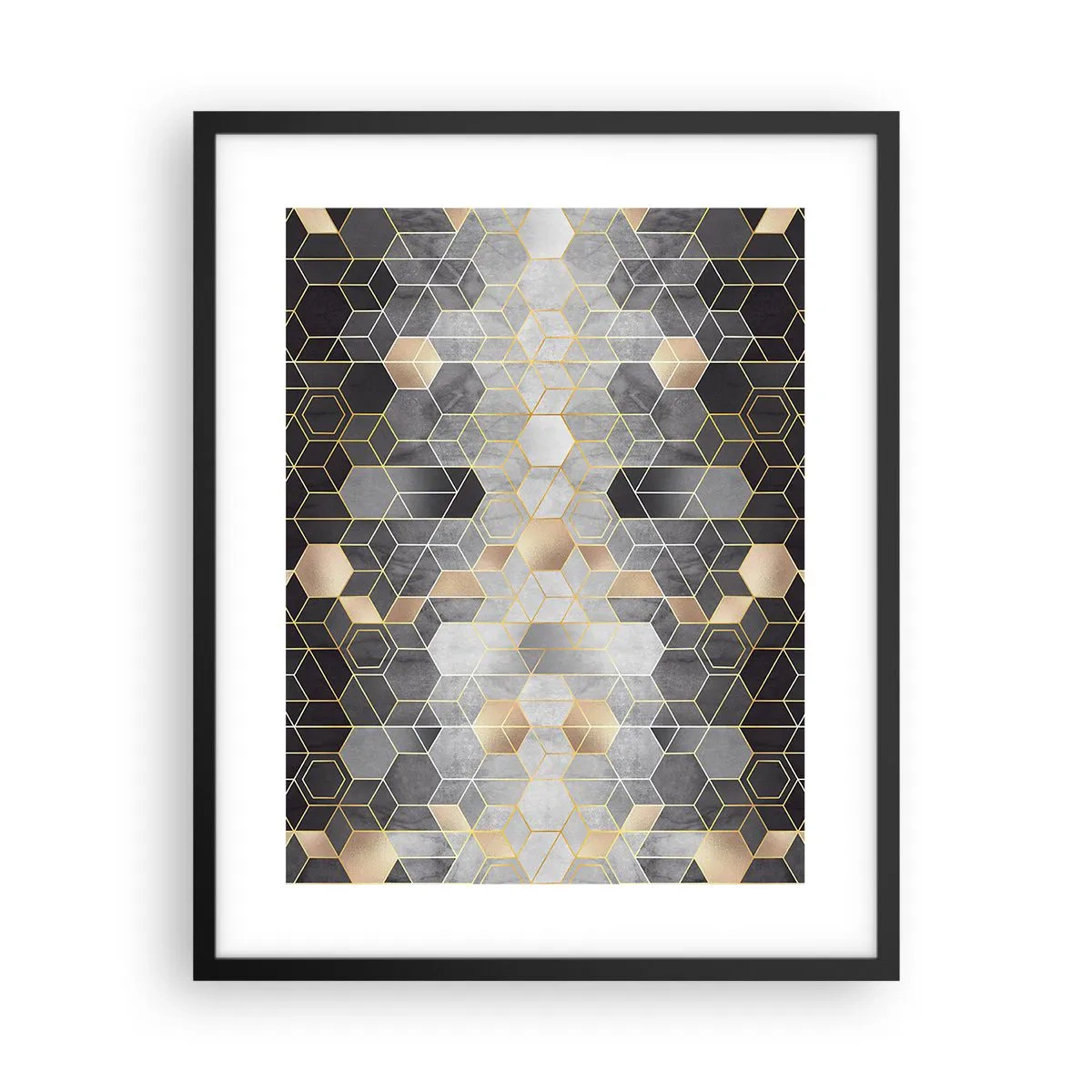 Poster în ramă neagră - Compoziție diamantată - 40x50 cm