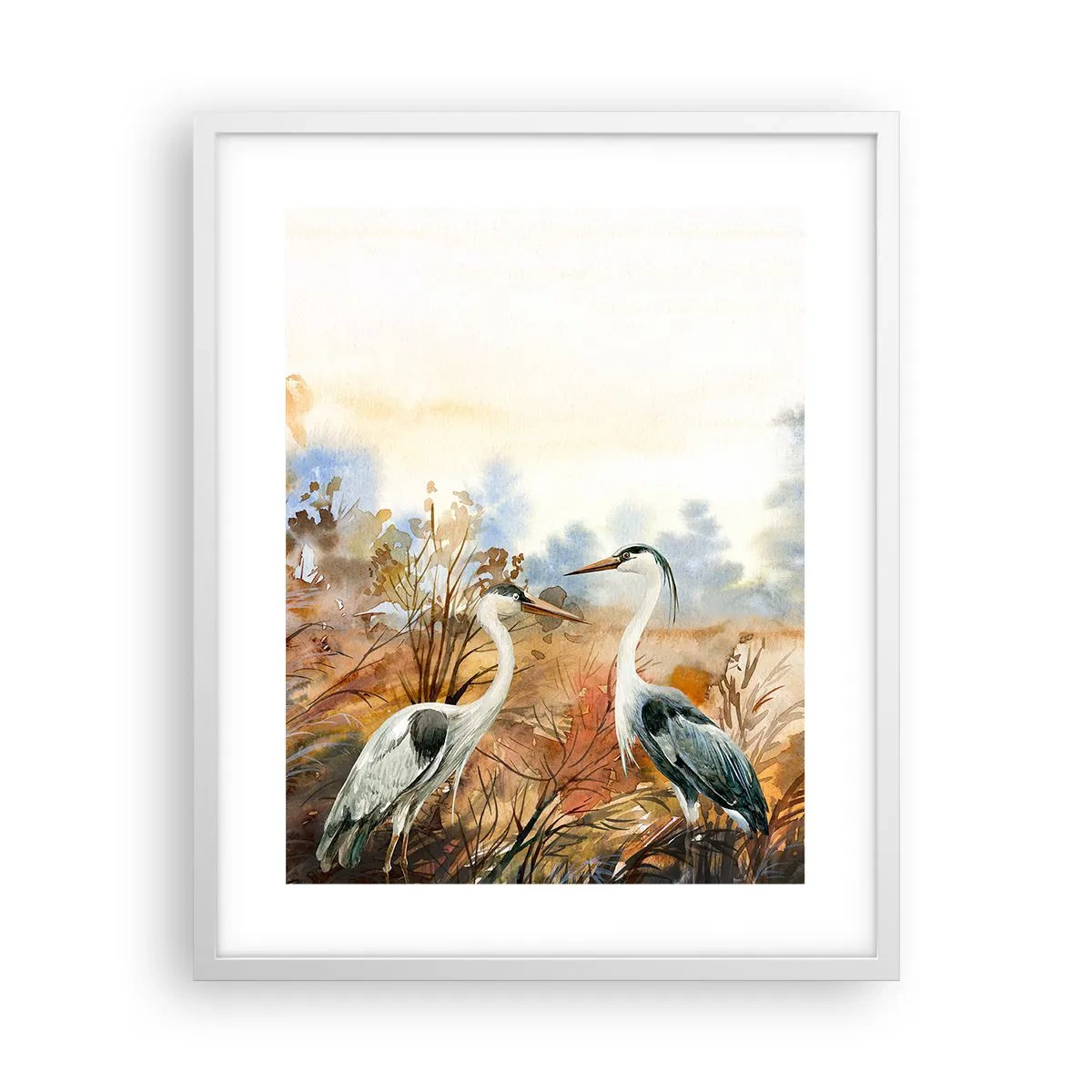 Poster în ramă albă - Încotro în toamnă? - 40x50 cm